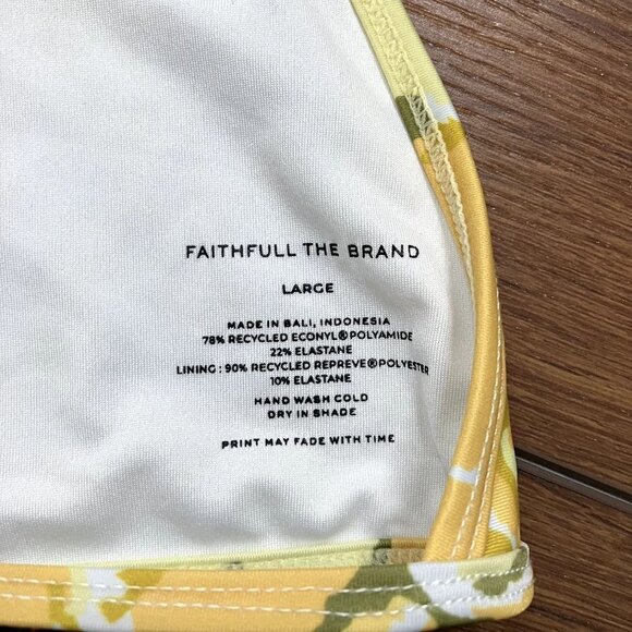 Faithfull the Brand NWT Isa Bikini Top Loretta Floral Print  (Sz L) - Picture 6 of 9